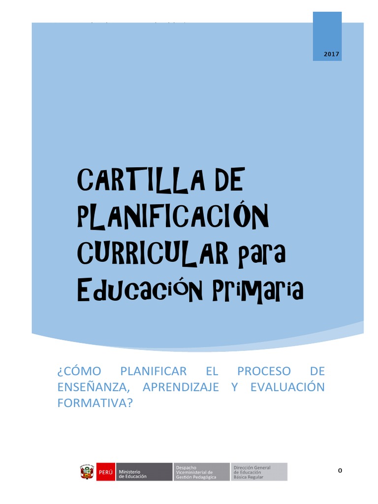 Planificación Curricular Primaria 2017 | PDF | Plan de estudios ...