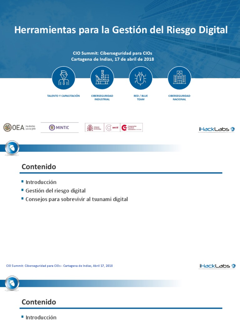 Heramientas Gestion Riesgo Digital PDF | PDF | Seguridad de la red ...