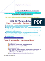 New Syllabus For Civil Service Preliminary Examination