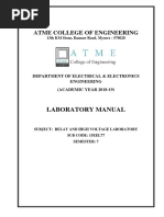 Relay and High Voltage Laboratory 15eel77 PDF