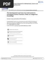 3. indigenous knowledge_The Development and Use of an Instrument to Investigate Science Teachers’ Views on Indigenous Knowledge