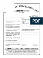 Class III Math Exam with 40 Objective Questions