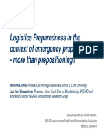 HHL2014-W4 - Logistics Preparedness - Jahre - VanWassenhove