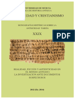 Antiguedad Y Cristianismo (Prefactura Del Pretorio) PDF