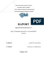 Raport La Programarea Calculatoarelor Var.I (UTM)