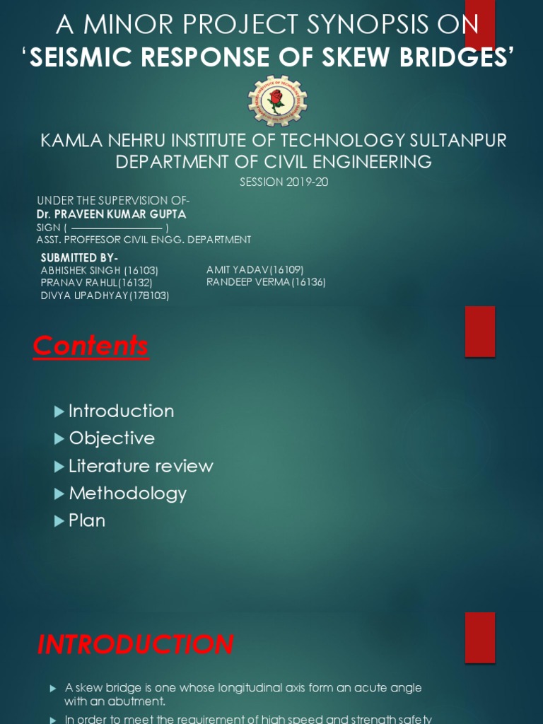 Seismic Analysis of Skew Bridges | PDF | Bridge | Angle