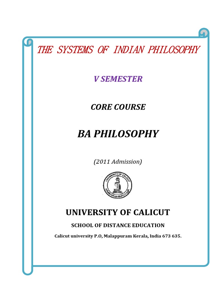 Systems of Indian Philosophy PDF | PDF | Vedas | Vedanta