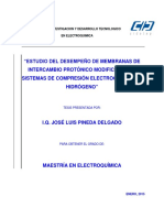 Estudio Del Desempeño de Membranas de Intercambio Protónico Modificadas en Sistemas de Compresión Electroquímica de Hidrógeno.