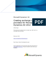 Creating Exchange Rate Providers for Microsoft Dynamics AX 2012