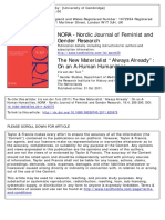 NORA - Nordic Journal of Feminist and Gender Research Volume 19 Issue 4 2011 (Doi 10.1080/08038740.2011.620575) Van Der Tuin, Iris - The New Materialist "Always Already" - On An A-Human Humanities