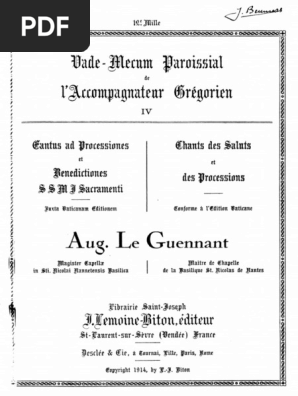 Vade Mecum Orgao Pdf Rituels Religieux Comportement Et Experiences Chretiennes
