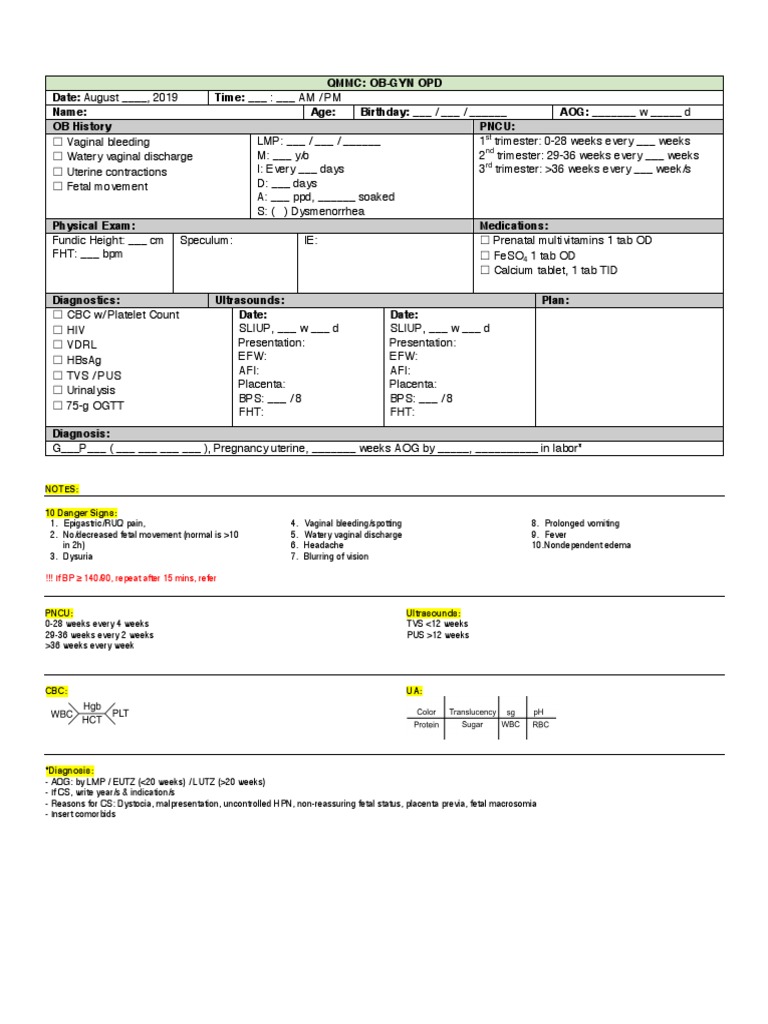 An Accurate and Insightful Prenatal Checkup Record | PDF | Pregnancy ...