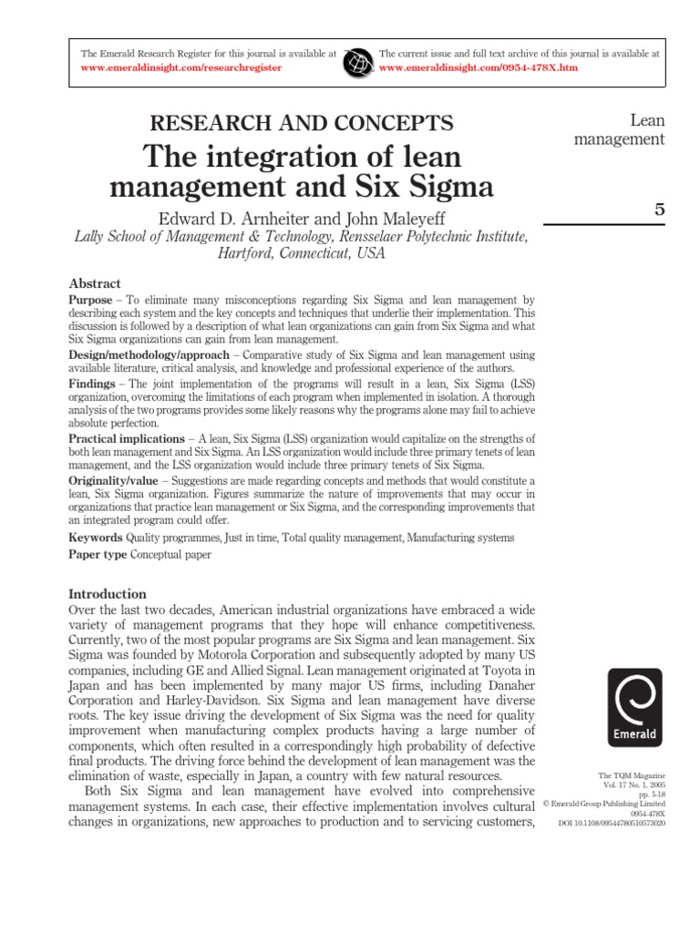 Six Sigma PDF | Download Free PDF | Lean Manufacturing | Six Sigma