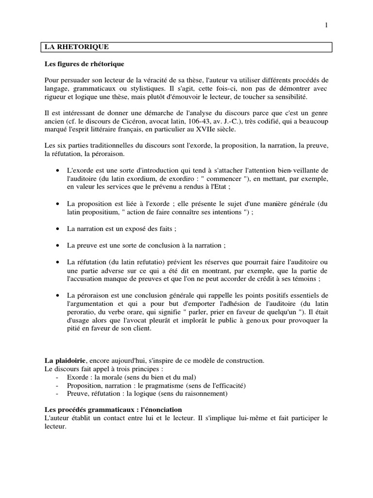 Rhetorique | PDF | Rhétorique | Verbe
