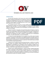 Informe Anual de Violencia 2019. Venezuela