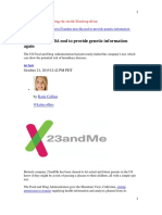 438tr FDA & 23andme