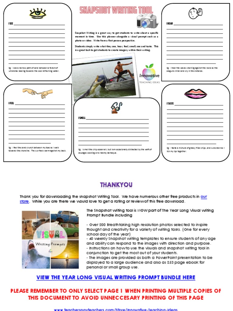 The Snapshot Writing Tool PDF