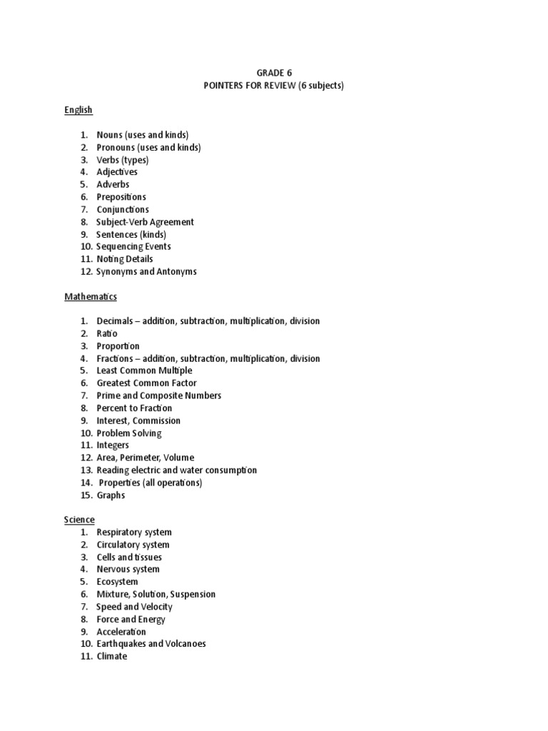 Grade 6 | PDF