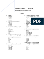 TSC Paper of Physics-1 (BS Math Paris Road Campus)