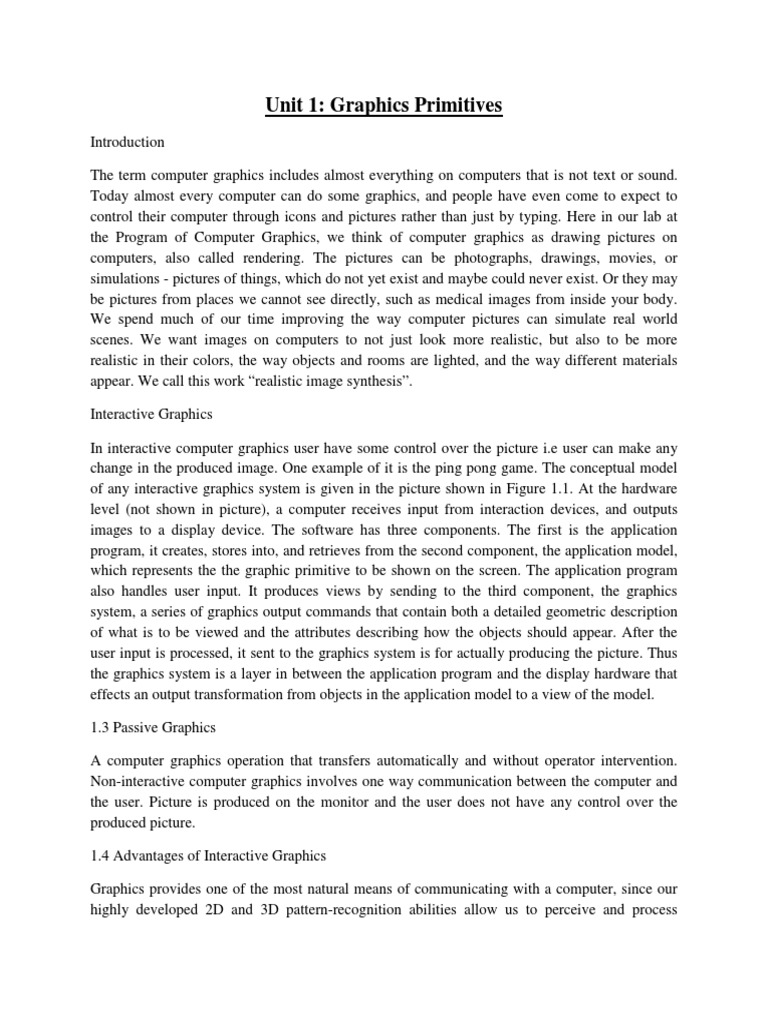 5 Sem - Computer Graphics | PDF | Computer Graphics | Cartesian ...