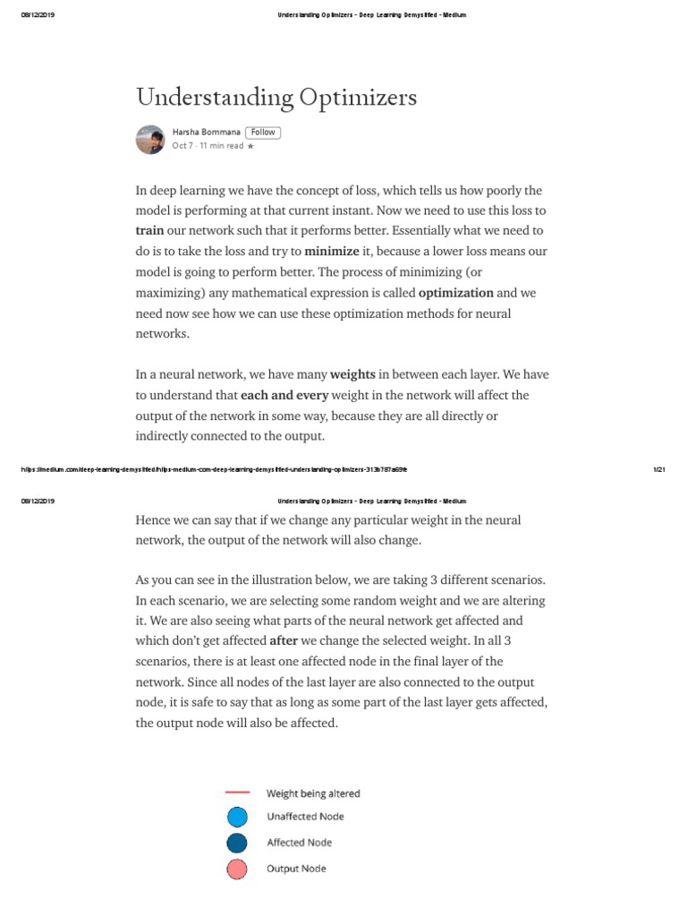 Understanding Optimizers - Deep Learning Demystified - Medium PDF | PDF ...