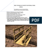 Especificaciones Tecnicas Puente Peatonal para Zanja