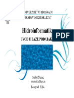 HidroinformatikaBazepodataka Uvod