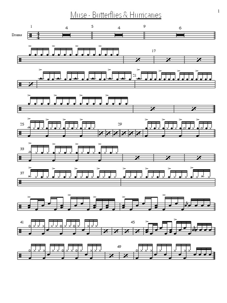 Muse Butterflies & Hurricanes PDF