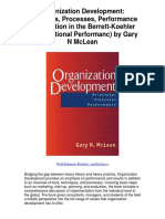 Organization Development Principles Processes Performance Publication in The Berrett Koehler Organizational Performanc by Gary N McLean - 5 Star Review