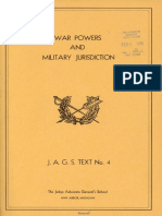 War Powers and Military Jurisdiction, J.A.G.S. Text No. 4 (1 December 1943) PDF