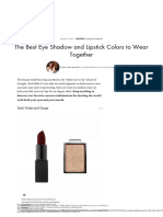 The Best Eye Shadow and Lipstick Colors To Wear Together - Byrdie