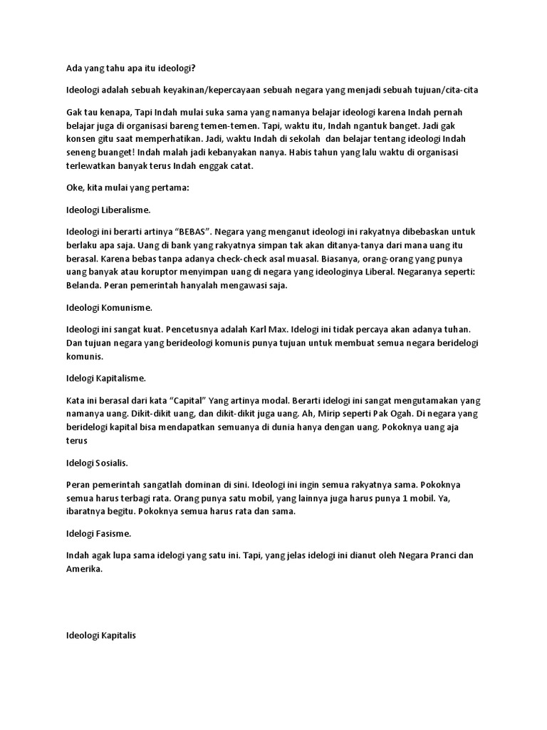 Ada Yang Tahu Apa Itu Ideologi Pdf
