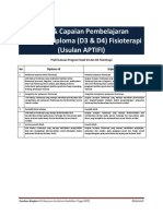 Capaian Pembelajaran Program Studi D3 & D4 Fisioterapi