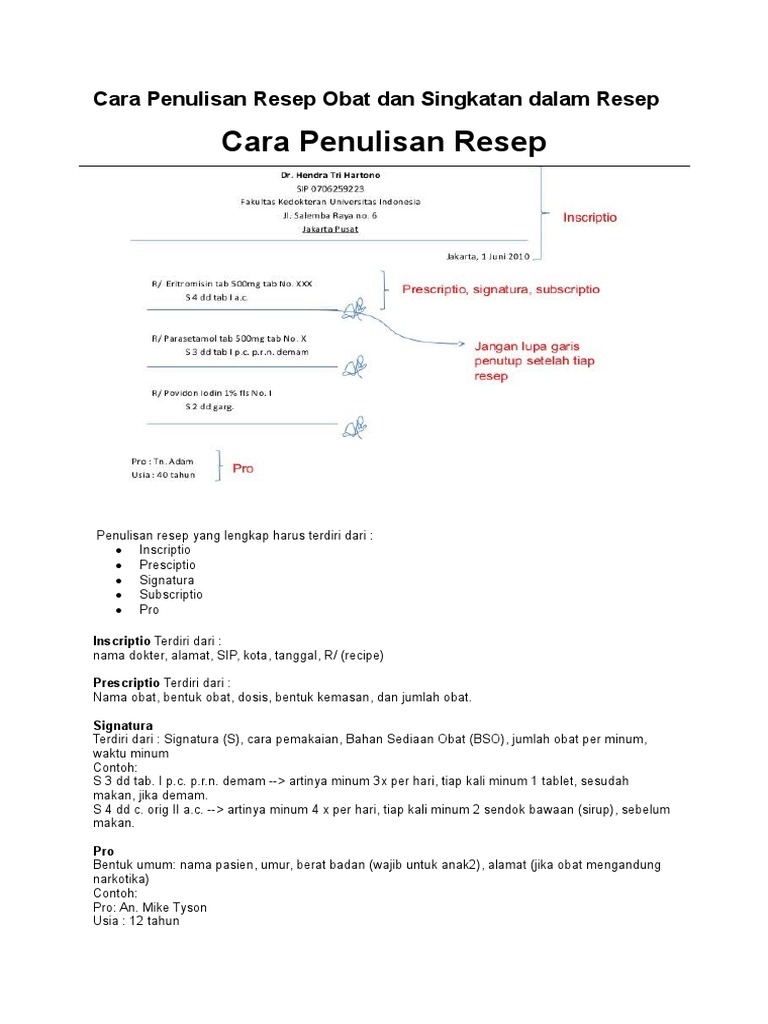 Panduan Penulisan Resep Obat | PDF | Sains & Matematika