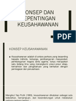 Konsep Dan Kepentingan Keusahawanan