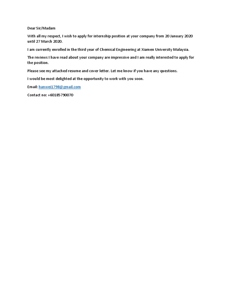 Email For Internship | PDF
