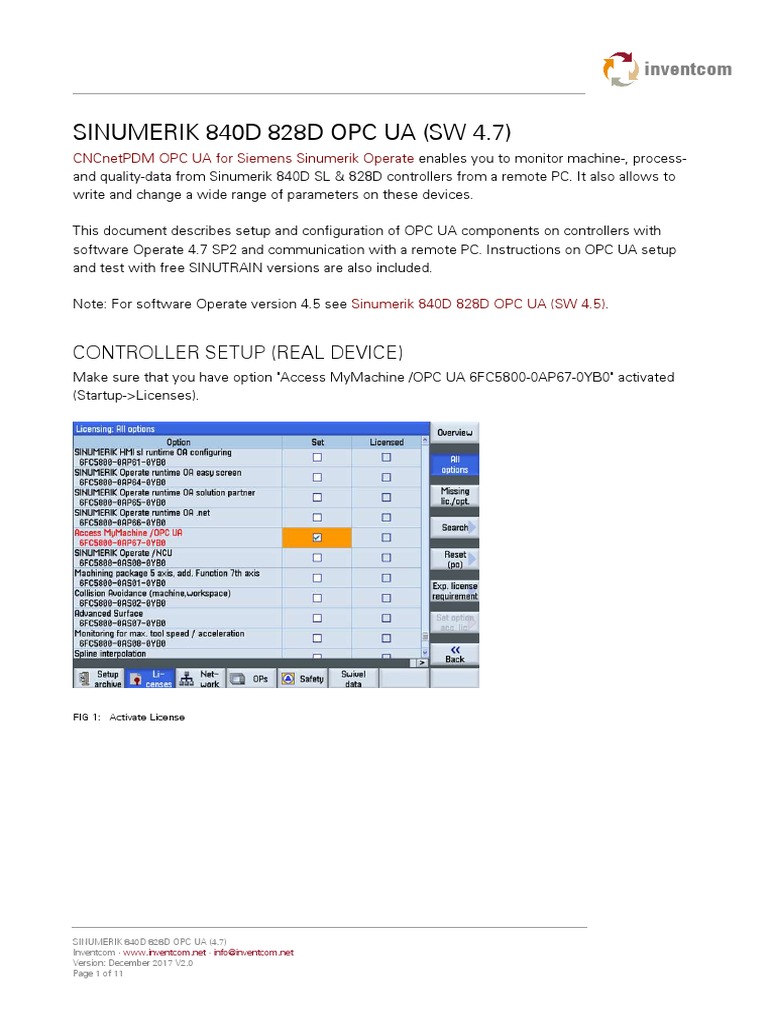 Sinumerik 840D SL Operate OPC UA 4 7 | PDF | Microsoft Windows | Port  (Computer Networking)