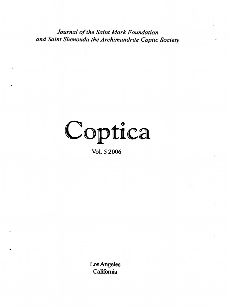 A Coptic Magical Text From The Los Angel PDF | PDF