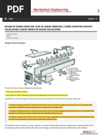 Screw Conveyor Design Calculations Guide | PDF | Gear | Horsepower