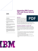 Integrating IBM Cognos TM1 With Oracle General Ledger
