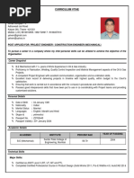 Curriculum Vitae (Rahul Ramdas Yelve)