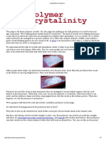 Crystallinity in Polymers