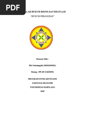 Makalah Hukum Bisnis Dan Regulasi