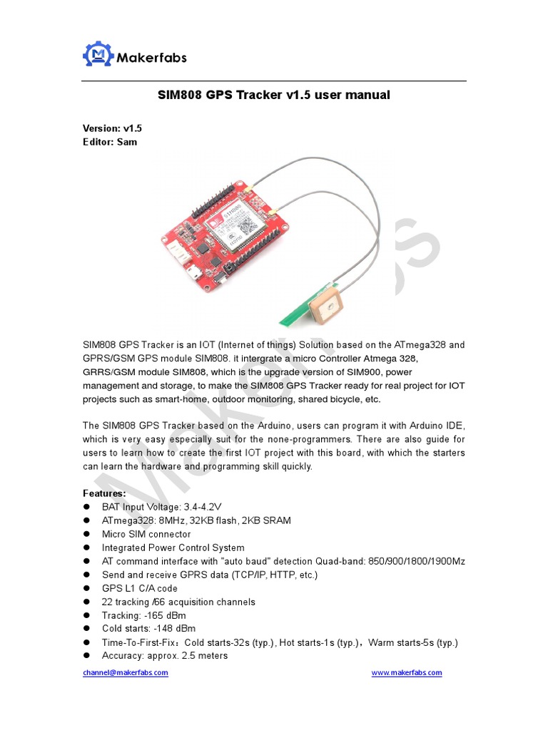 Sim808 Gps Module Datasheet PDF General Packet Radio Service Gsm