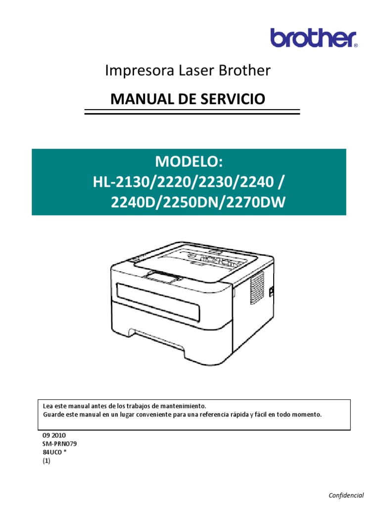 Impresora Laser Brother MANUAL DE SERVICIO MODELO HL2130 2220
