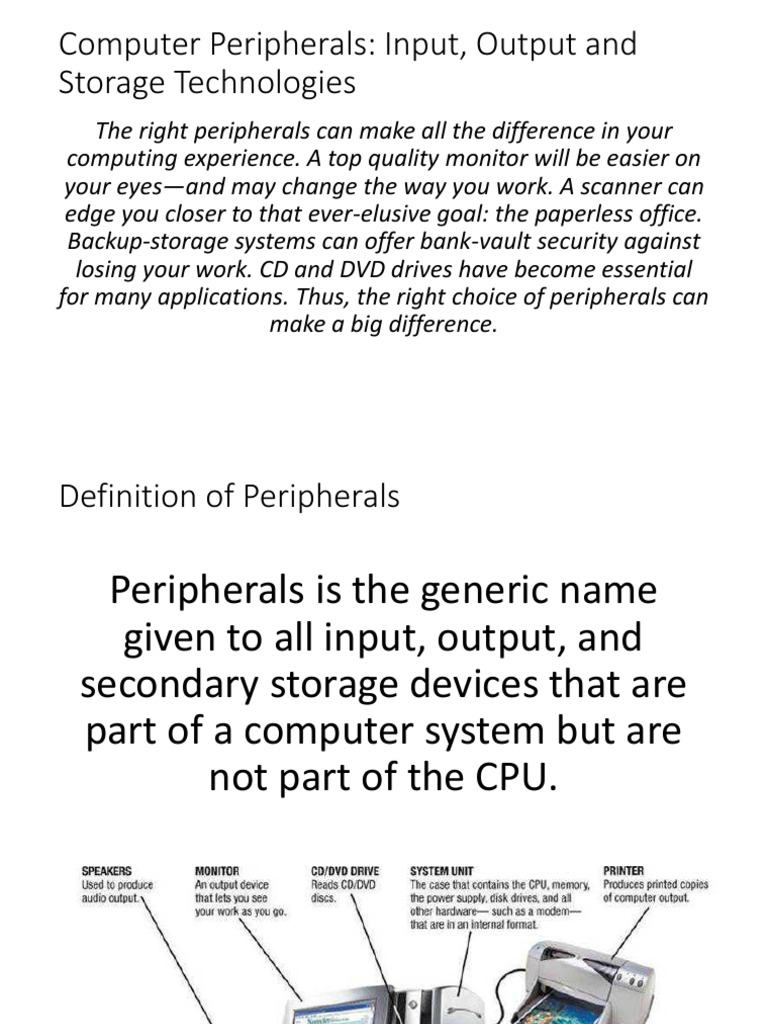 Computer Peripherals | PDF | Speech Recognition | Computer Hardware