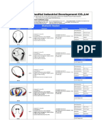 Blue-Hai Bluetooth Headset price list 2016-12-01