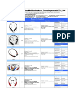 Blue-Hai Bluetooth Headset Price List 2016-12-01