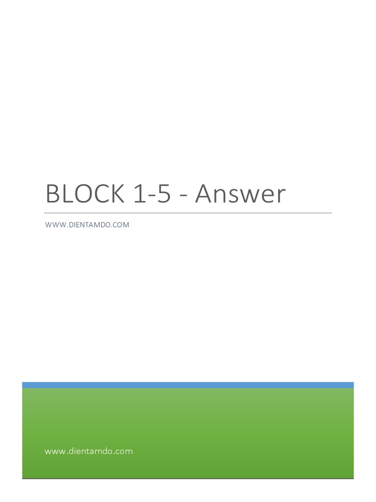 Block 1 - 5 - A | PDF