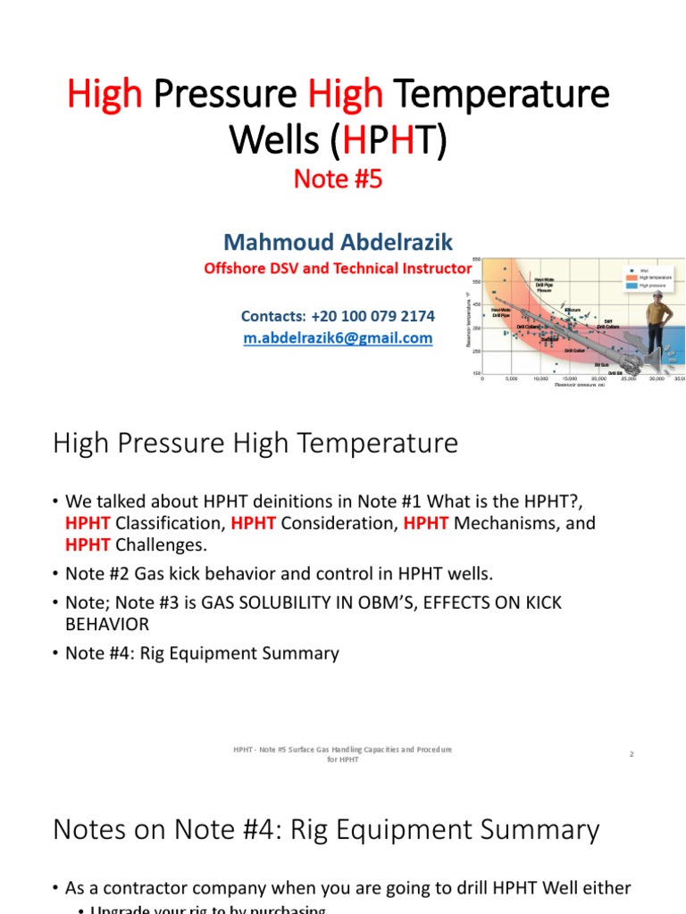 HPHT Surface Gas Handling Guide | PDF | Gases | Pump